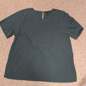 Eileen Fisher Green Boxy Blouse